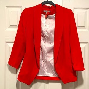Fitted Red Blazer